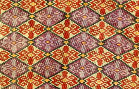 Détail d'une broderie keshide traditionnelle