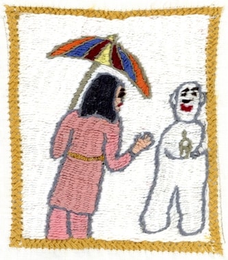 Broderie réalisée par
 Zarghuna